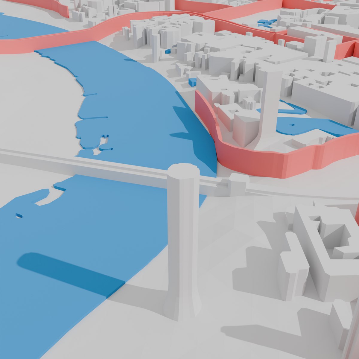 Nachher: derselbe Turm, jetzt proportional in die Skyline eingebunden
